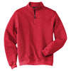 Port Authority Men's True Red Flatback Rib 1/4-Zip Pullover