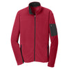 Port Authority Men's Rich Red/Black Summit Fleece Full-Zip Jacket