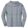 Sport-Tek Men's Grey Heather/Forest Green Tech Fleece Colorblock Hooded Sweatshirt