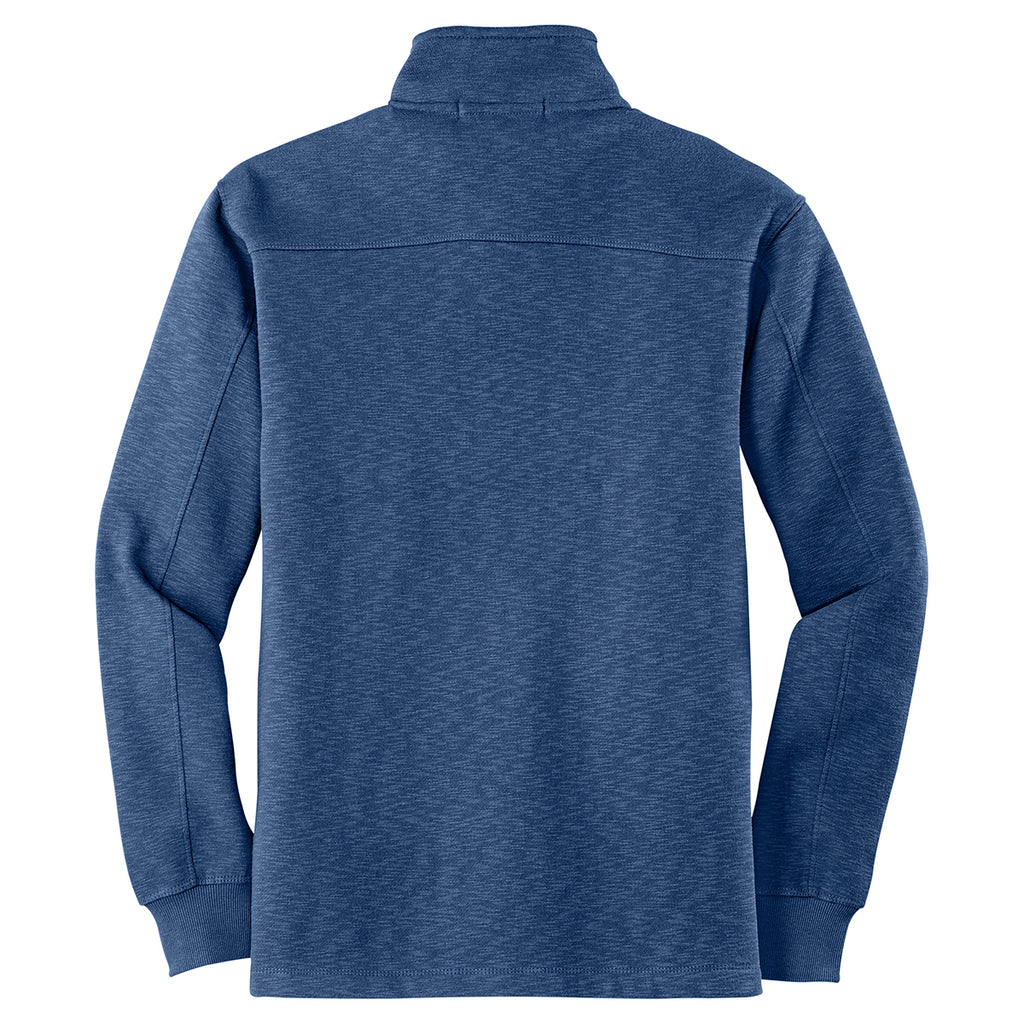 Port Authority Men's Twilight Blue 1/4 Zip Slub Fleece Pullover