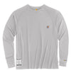 Carhartt Men's Light Grey Flame-Resistant Force Long Sleeve T-Shirt