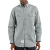 Carhartt Men's Gray Flame-Resistant Twill Shirt with Pocket Flap