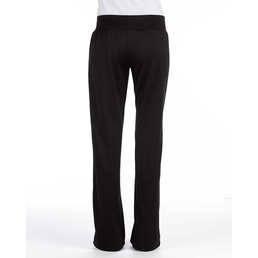 Russell Athletic Women's Black Tech Fleece Mid Rise Loose Fit Pant