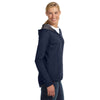 Russell Athletic Women's Navy Tech Fleece Quarter-Zip Pullover Hood