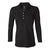 IZOD Women's Black 3/4 Sleeve Stretch Pique Polo
