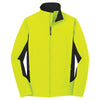 Port Authority Men's Safety Yellow/Black Core Colorblock Soft Shell Jacket