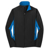 Port Authority Men's Black/Imperial Blue Tall Core Colorblock Soft Shell Jacket