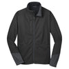 Port Authority Men's Black/Magnet Grey Vertical Soft Shell Jacket