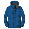 Port Authority Men's Blue Brushstroke Print Insulated Jacket
