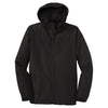 Port Authority Men's True Black Hooded Charger Jacket