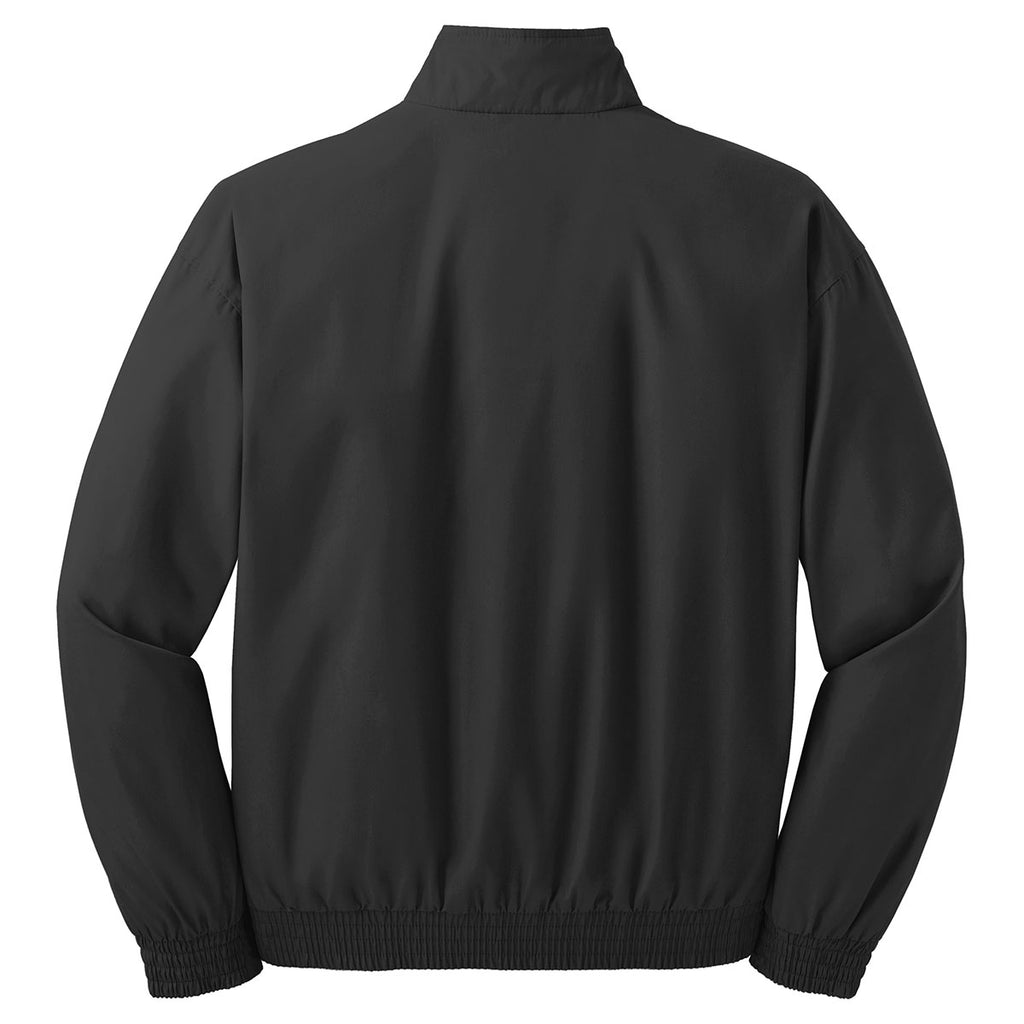 Port Authority Men's Black/Black Classic Poplin Jacket