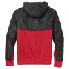 Sport-Tek Men's True Red/Black Embossed Hybrid Full-Zip Hooded Jacket