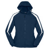 Sport-Tek Men's True Navy/White Fleece-Lined Colorblock Jacket