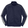 Sport-Tek Men's True Navy/Iron Grey Dot Sublimation Tricot Track Jacket