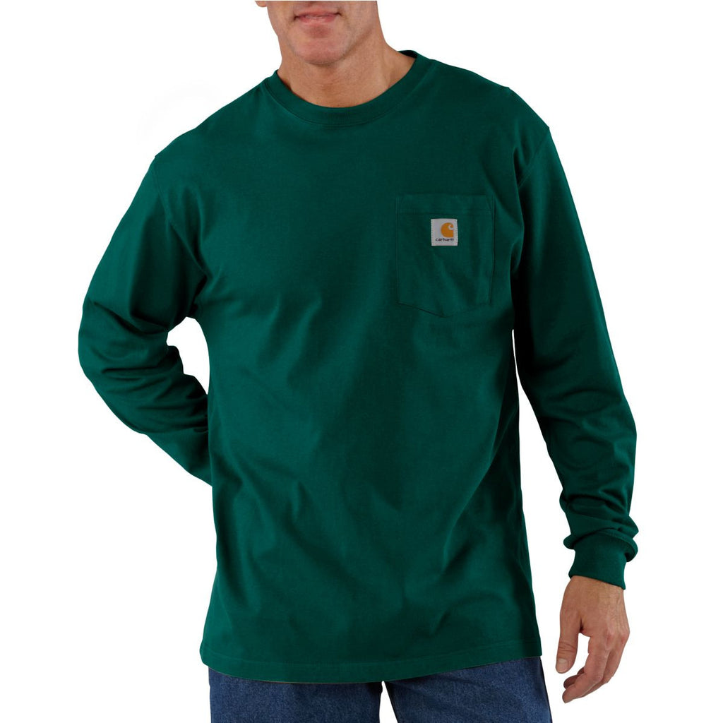 Carhartt Men's Hunter Green Workwear Pocket Long Sleeve T-Shirt