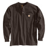 Carhartt Men's Dark Brown Workwear Pocket L/S Henley