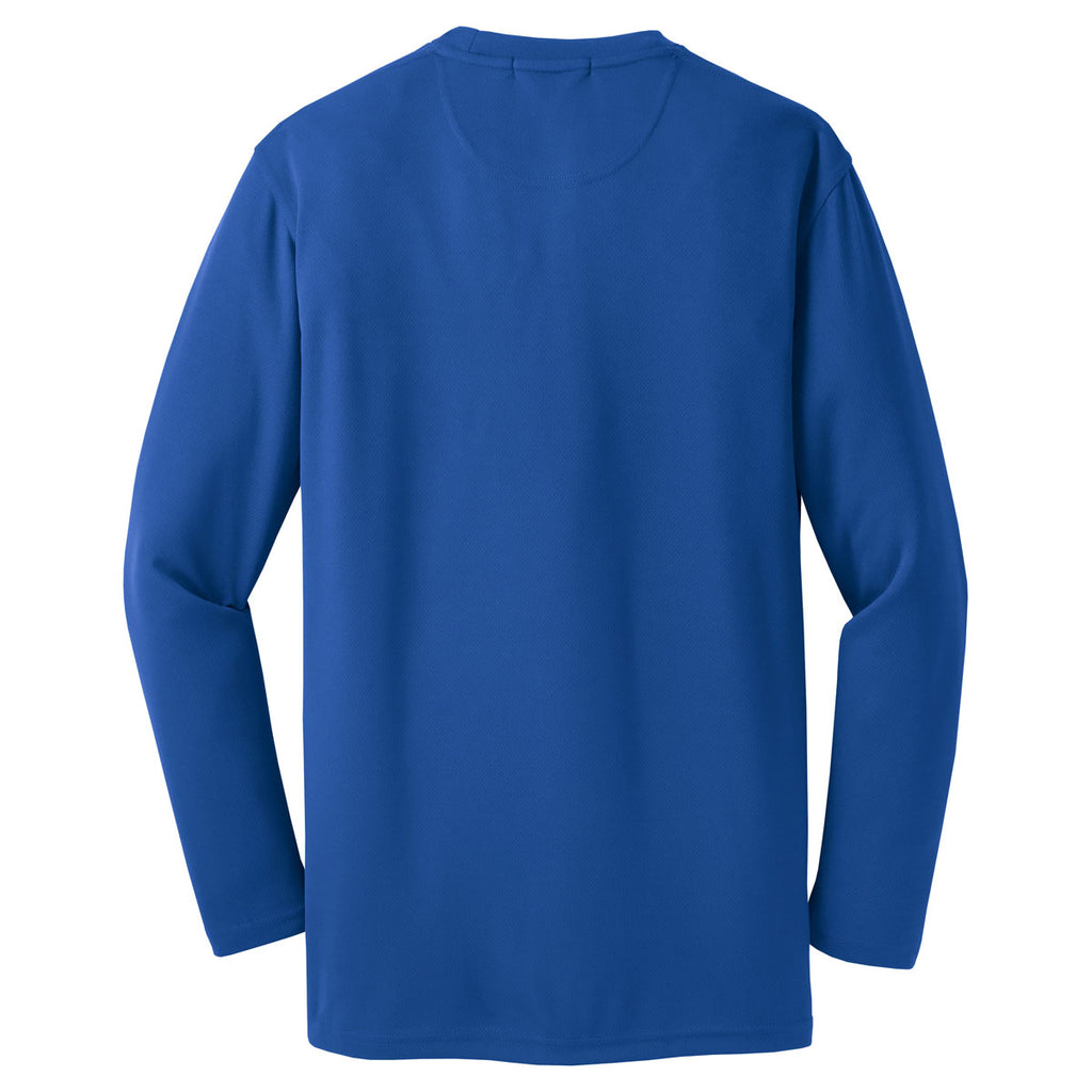 Sport-Tek Men's Royal Dri-Mesh Long Sleeve T-Shirt
