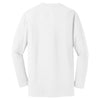 Sport-Tek Men's White Dri-Mesh Long Sleeve T-Shirt