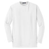 Sport-Tek Men's White Dri-Mesh Long Sleeve T-Shirt