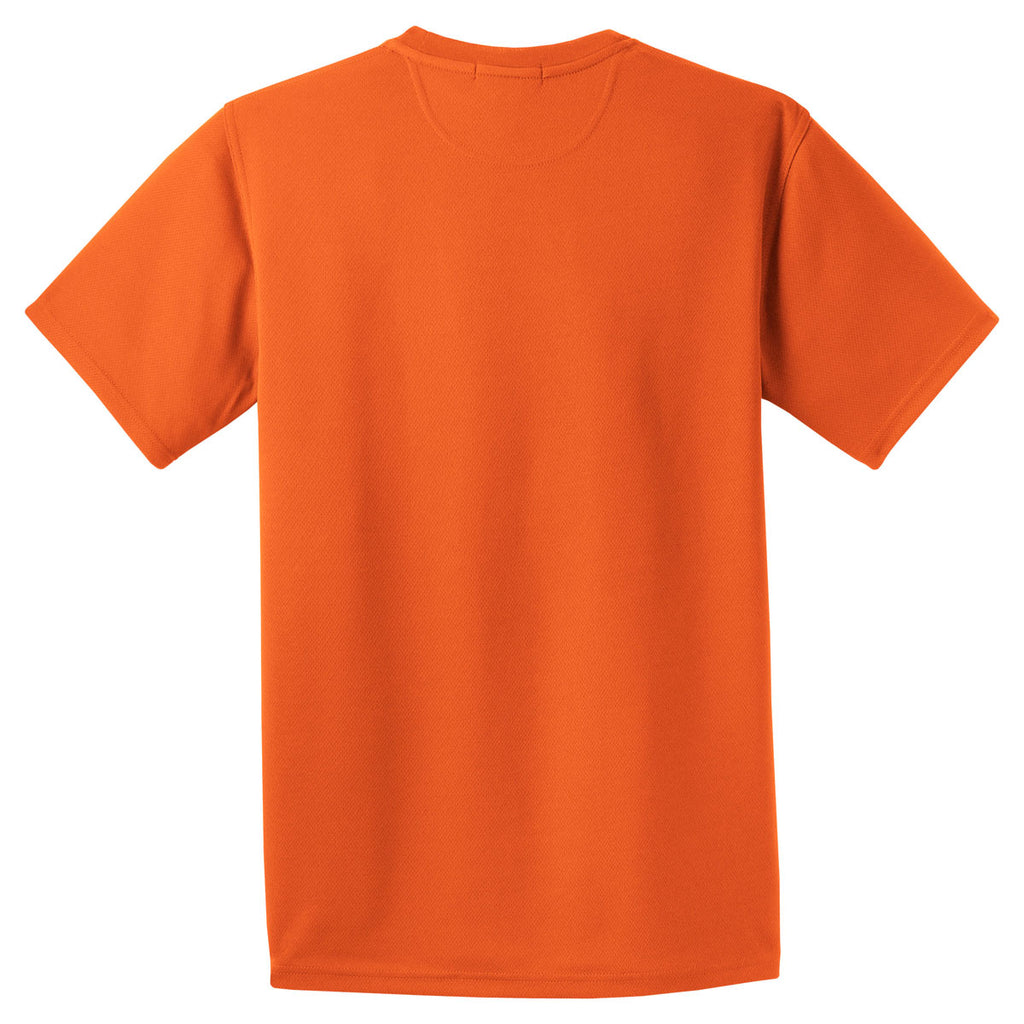 Sport-Tek Men's Bright Orange Dri-Mesh Short Sleeve T-Shirt