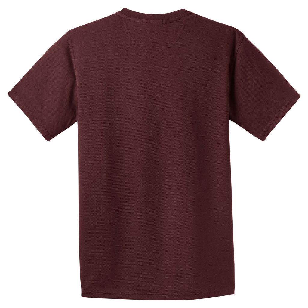 Sport-Tek Men's Maroon Dri-Mesh Short Sleeve T-Shirt