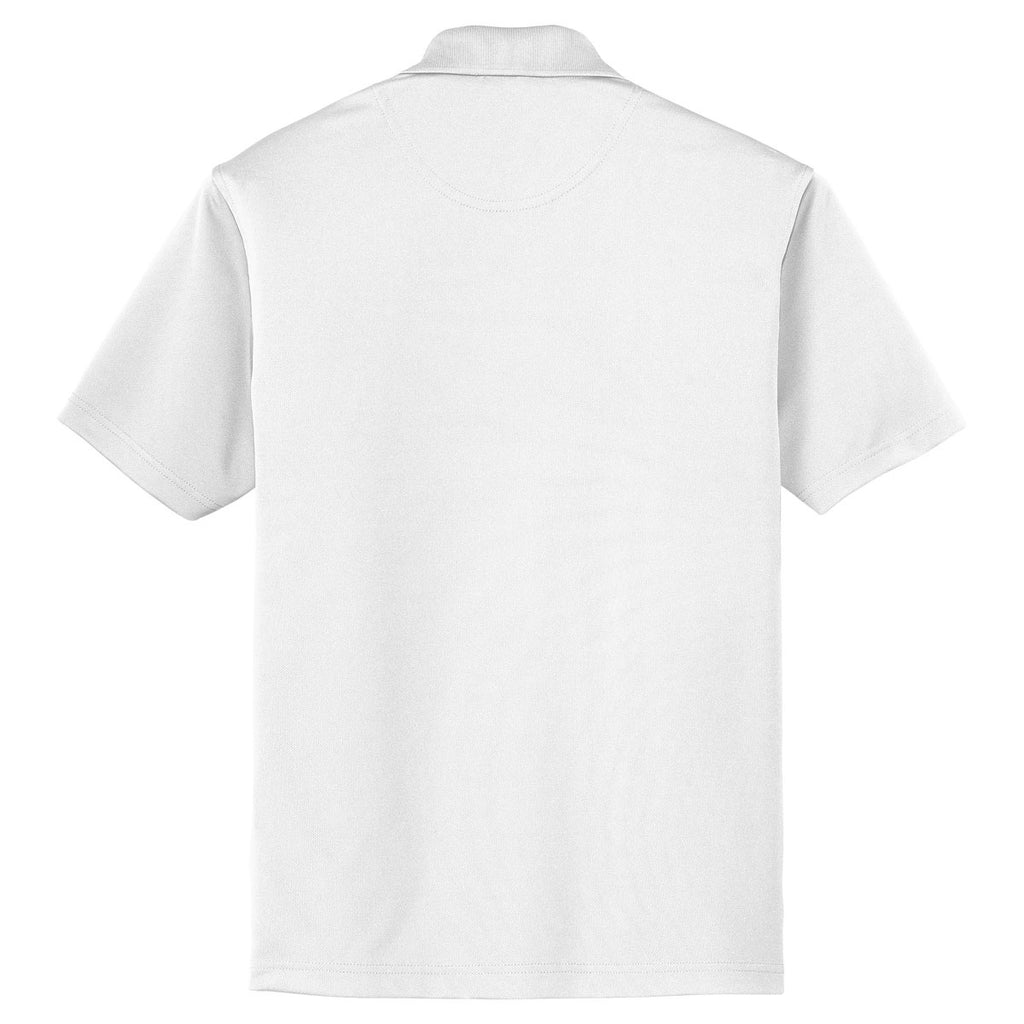 Port Authority Men's White Poly-Bamboo Charcoal Blend Pique Polo
