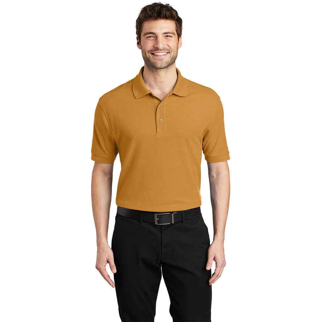 Port Authority Men's Gold Silk Touch Polo