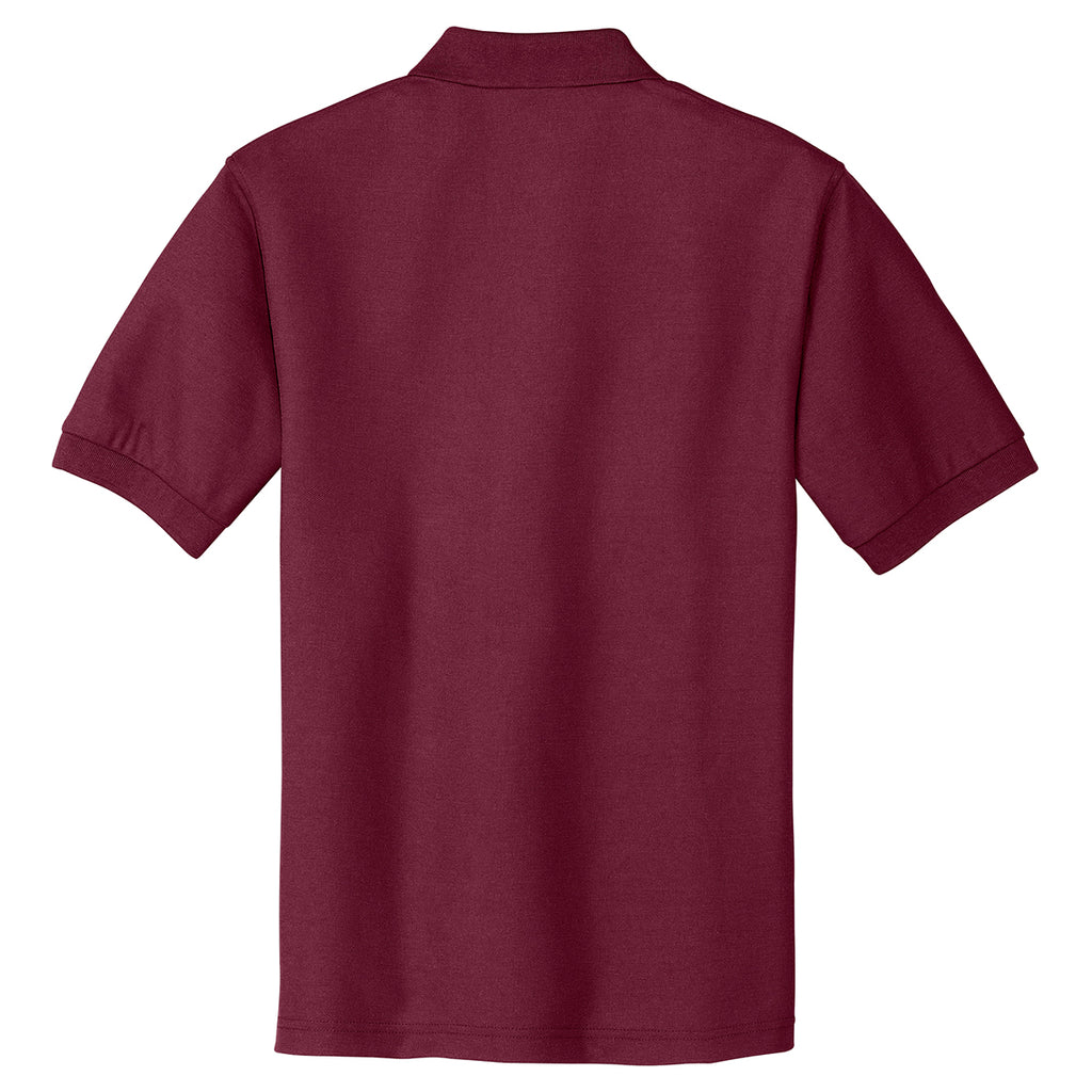 Port Authority Men's Burgundy Extended Size Silk Touch Polo