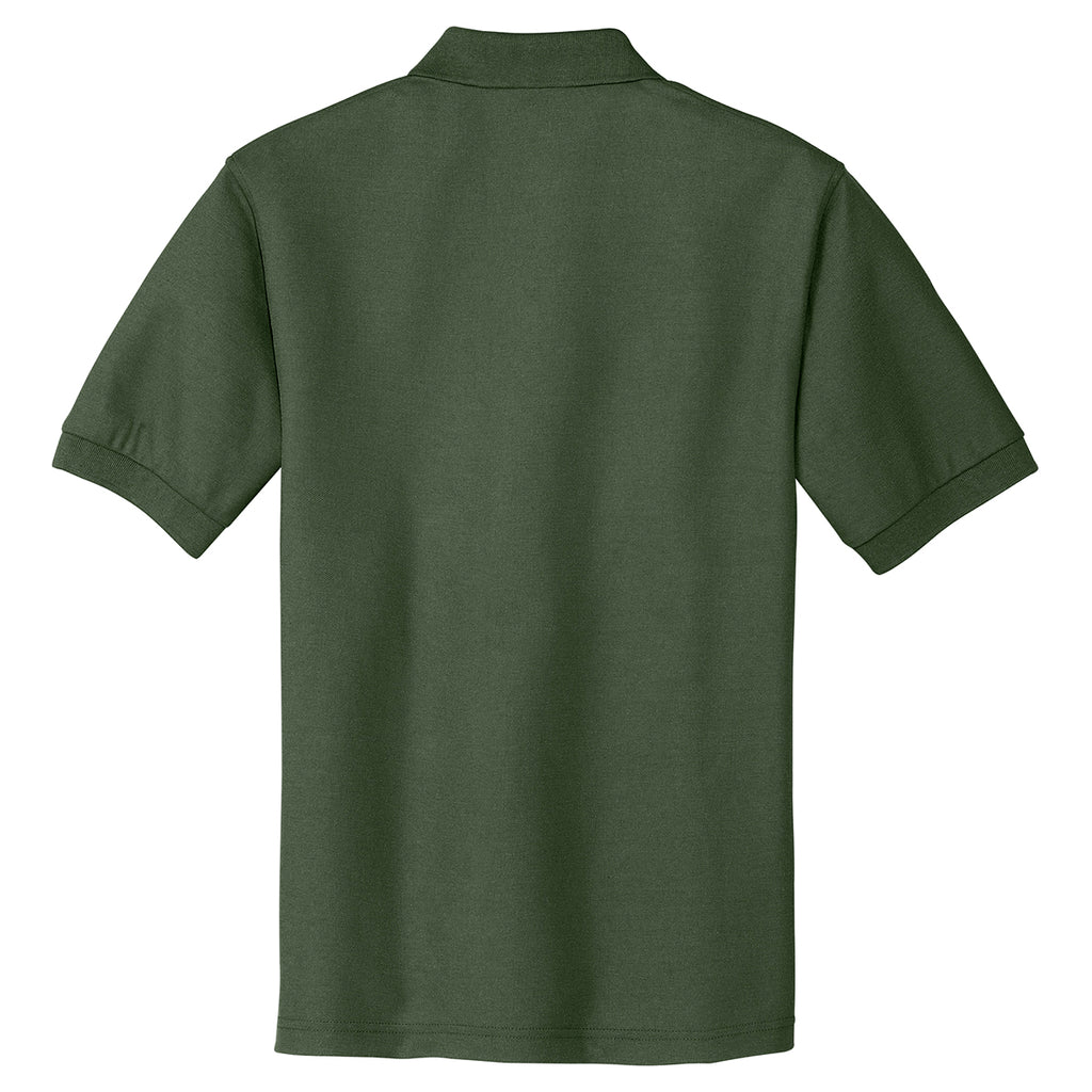Port Authority Men's Clover Green Extended Size Silk Touch Polo