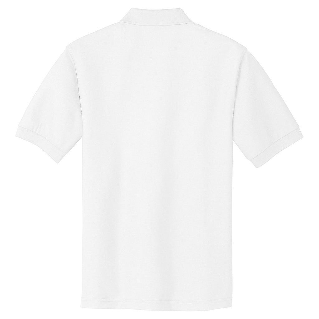 Port Authority Men's White Extended Size Silk Touch Polo