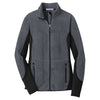 Port Authority Women's Charcoal Heather/Black R-Tek Pro Fleece Full-Zip Jacket