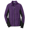 Port Authority Women's Purple Heather/Black R-Tek Pro Fleece Full-Zip Jacket