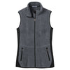 Port Authority Women's Charcoal Heather/Black R-Tek Pro Fleece Full-Zip Vest