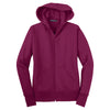 Sport-Tek Women's Pink Rush Full-Zip Hooded Fleece Jacket