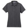 Port Authority Women's Charcoal/Smoke Grey Rapid Dry Tipped Polo
