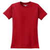 Sport-Tek Women's True Red Dry Zone Raglan Accent T-Shirt