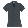 Port Authority Women's Steel Grey Silk Touch Y-Neck Polo