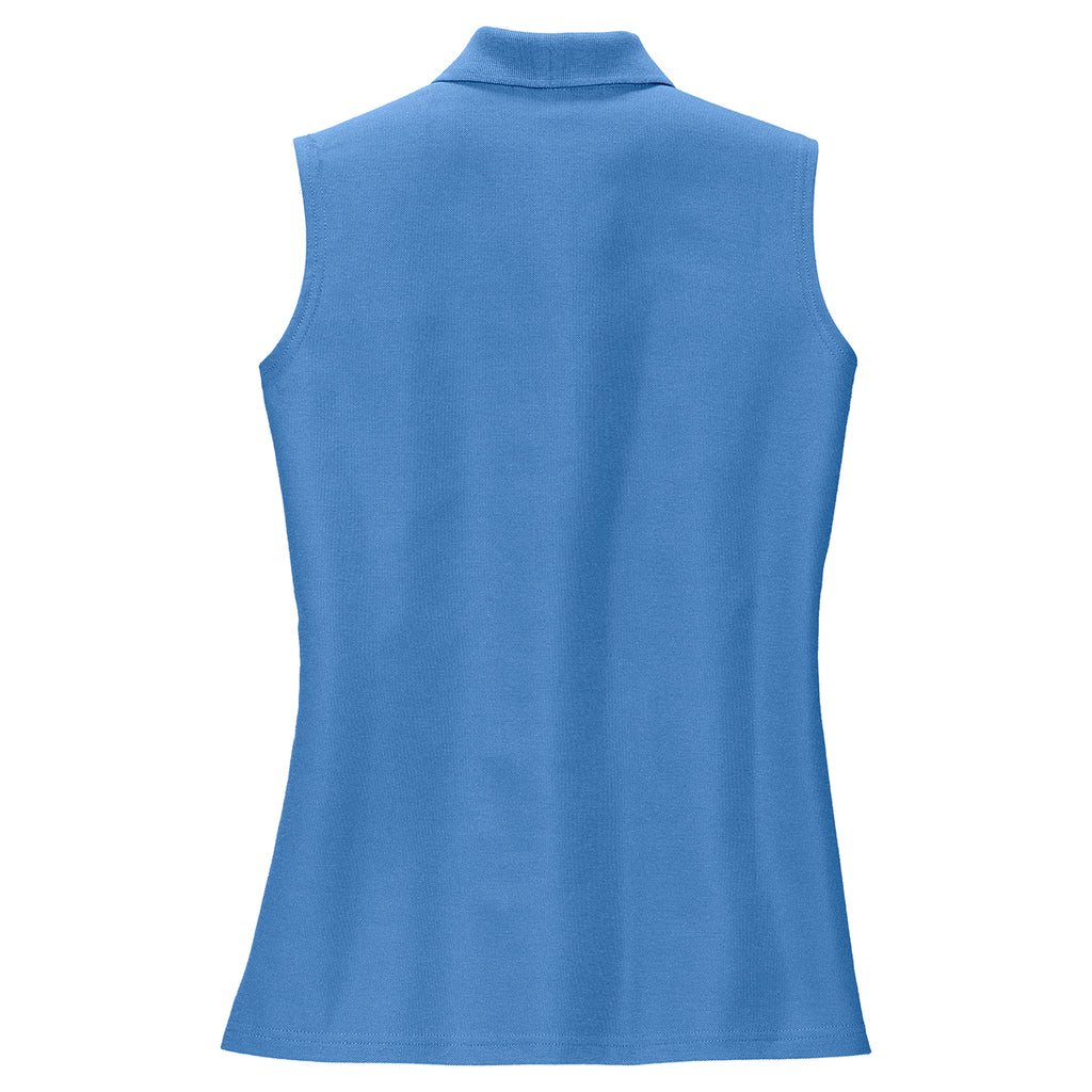 Port Authority Women's Ultramarine Blue Silk Touch Sleeveless Polo