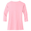 Port Authority Women's Petal Pink Modern Stretch Cotton 3/4-Sleeve Scoop Neck Shirt