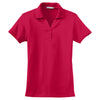Port Authority Women's Red Silk Touch Interlock Polo