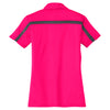 Port Authority Women's Pink Raspberry/Steel Grey Silk Touch Performance Colorblock Stripe Polo