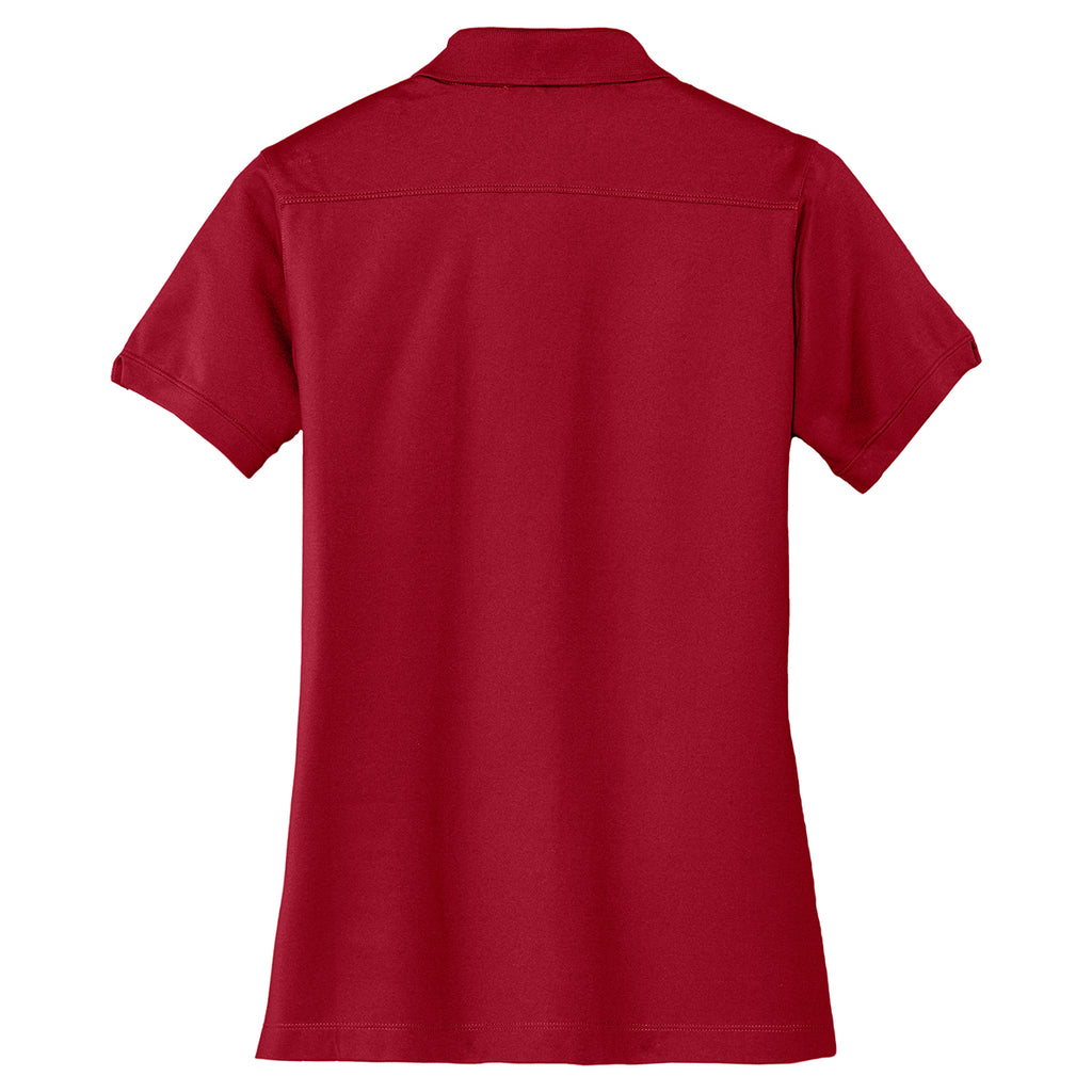 Port Authority Women's Chili Red Stretch Pique Polo