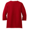 Port Authority Women's Red Silk Touch Maternity 3/4-Sleeve V-Neck Shirt