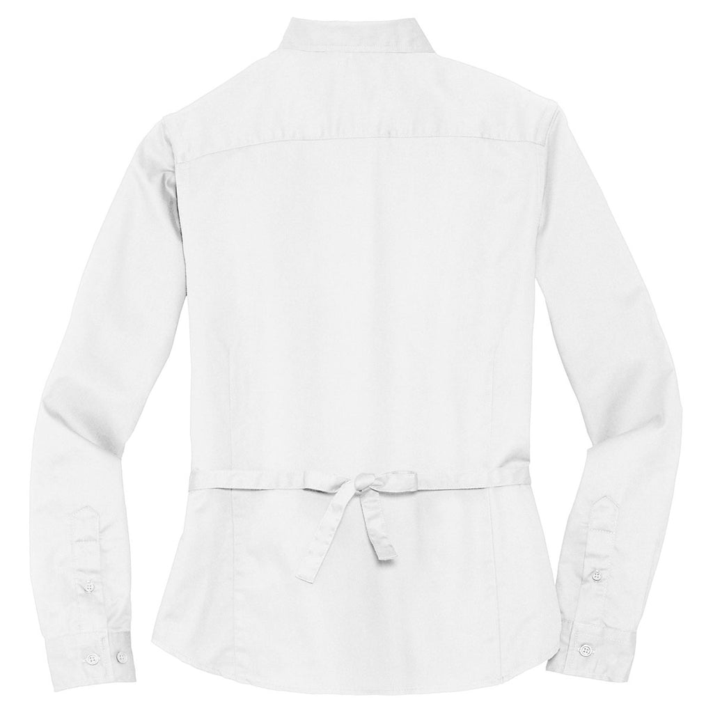 Port Authority White/Light Stone Maternity Long Sleeve Easy Care Shirt