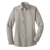 Port Authority Women's Grey L/S Value Poplin Shirt
