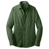 Port Authority Women's Dark Cactus Green Crosshatch Easy Care Shirt