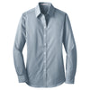 Port Authority Women's Moonlight Blue/White Fine Stripe Stretch Poplin Shirt
