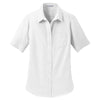 Port Authority Women's White Short Sleeve SuperPro Oxford Shirt