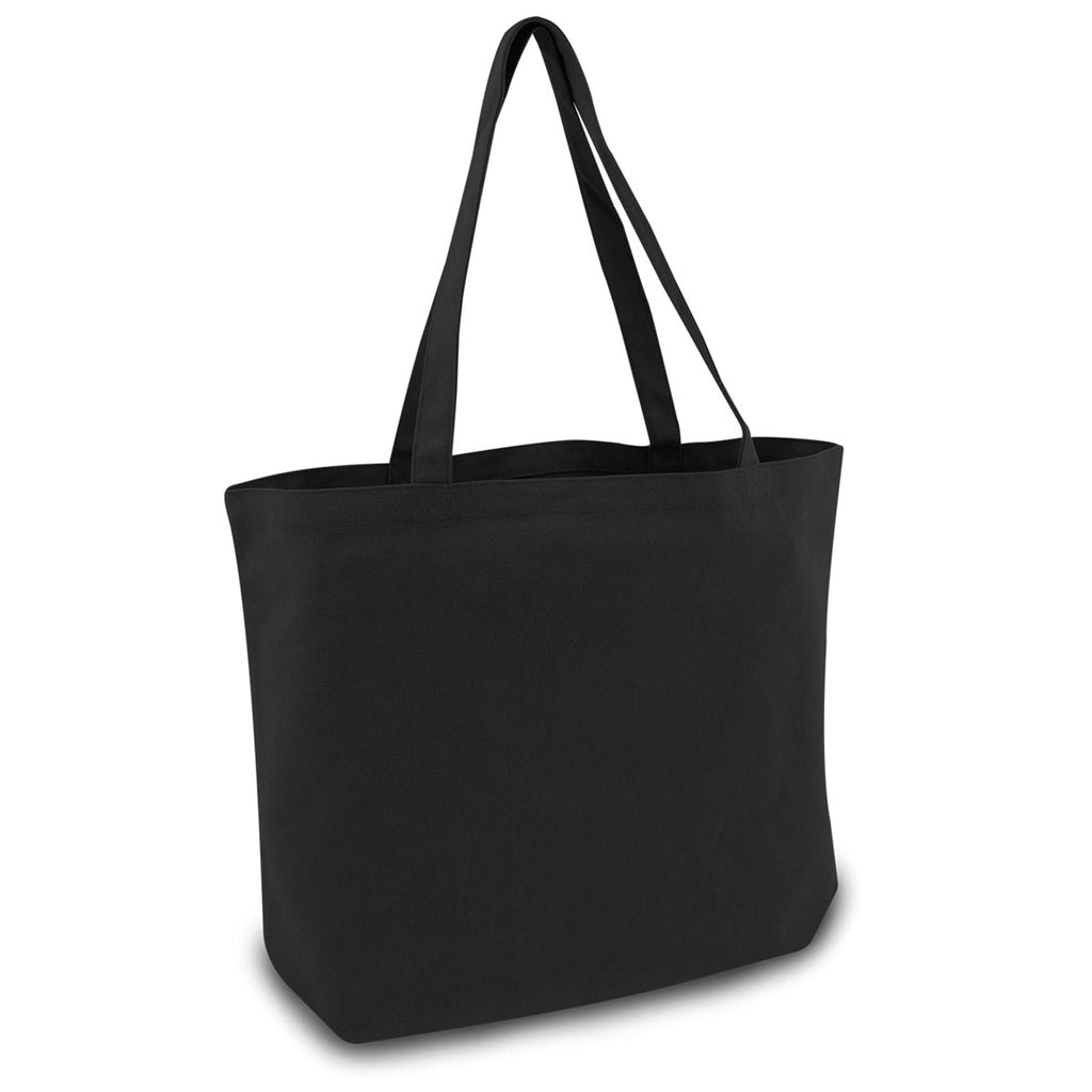 Liberty Bags Washed Black Seaside Cotton 12oz. Pigment-Dyed Large Tote