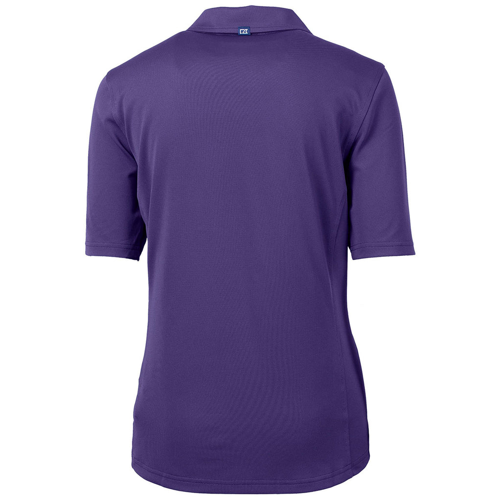 Cutter & Buck Women's College Purple Virtue Eco Pique Recycled Polo